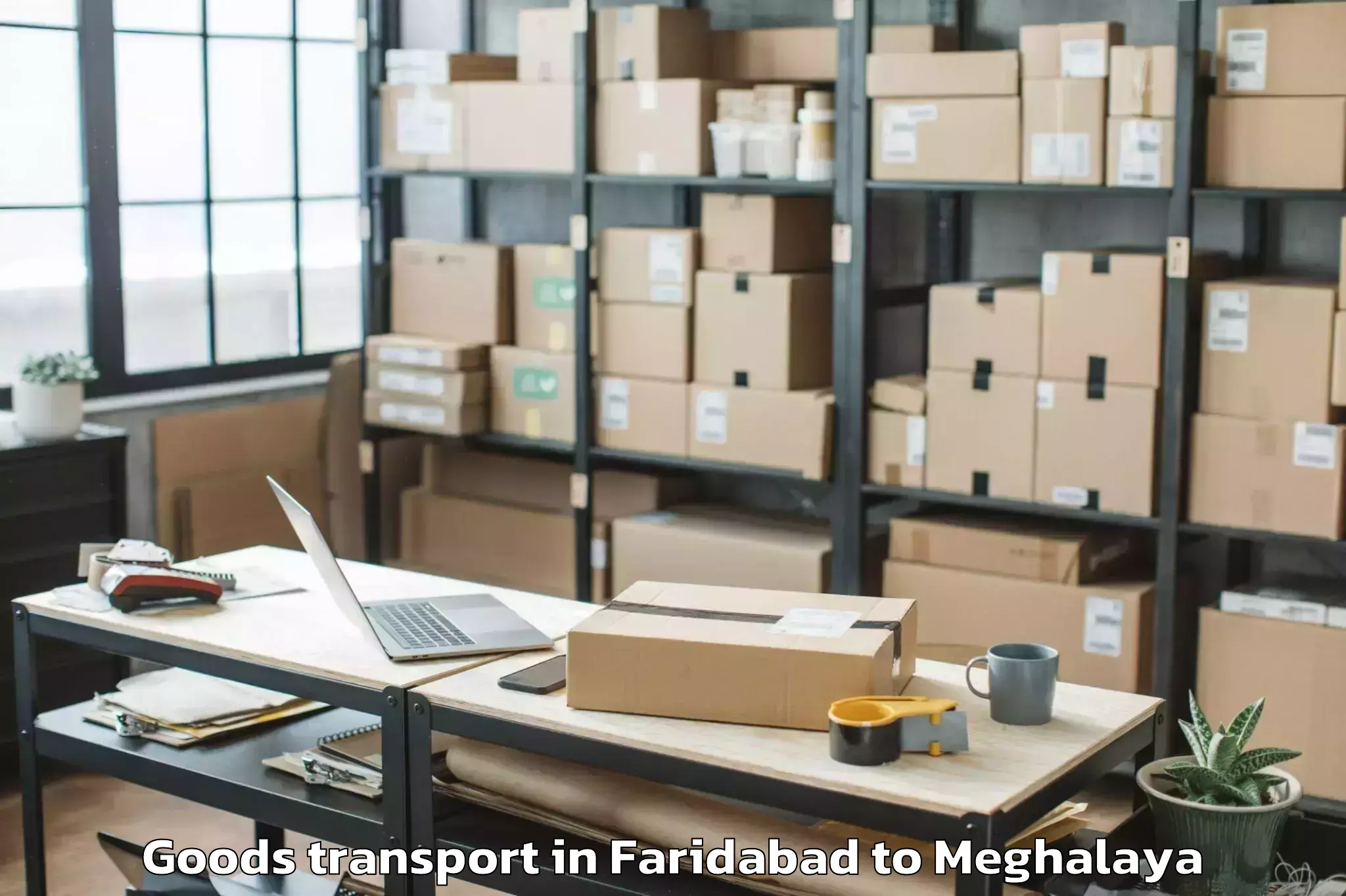 Easy Faridabad to Mawphlang Goods Transport Booking